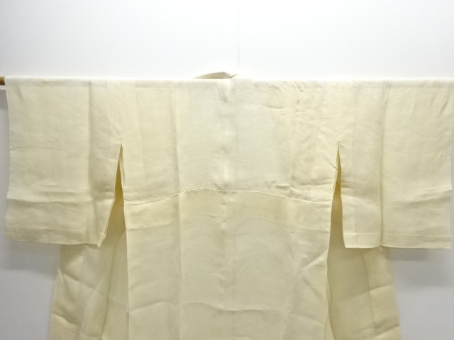  アンティーク　本麻透かし織　草葉模様長襦袢